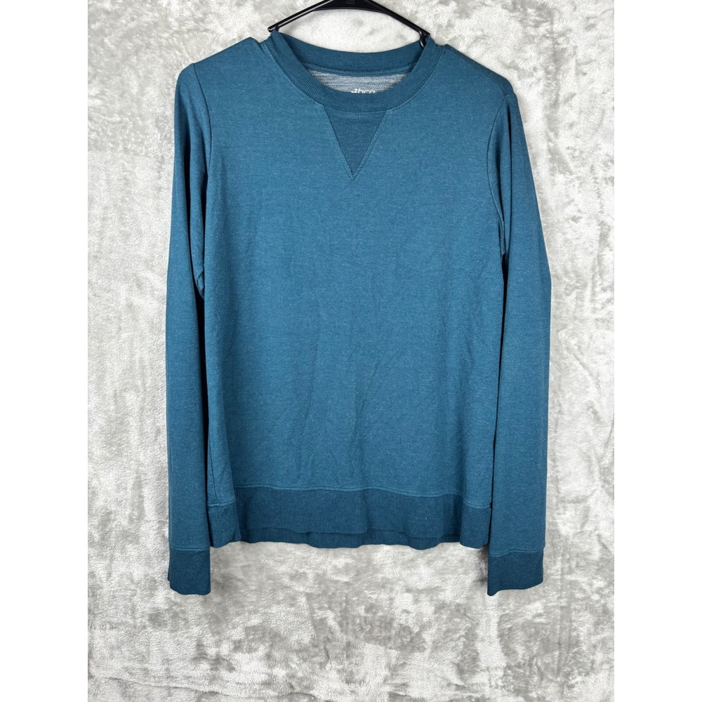 BCG Mens S‎ Blue Crew Neck Long Sleeve Sweatshirt Lightweight Athletic Pullover